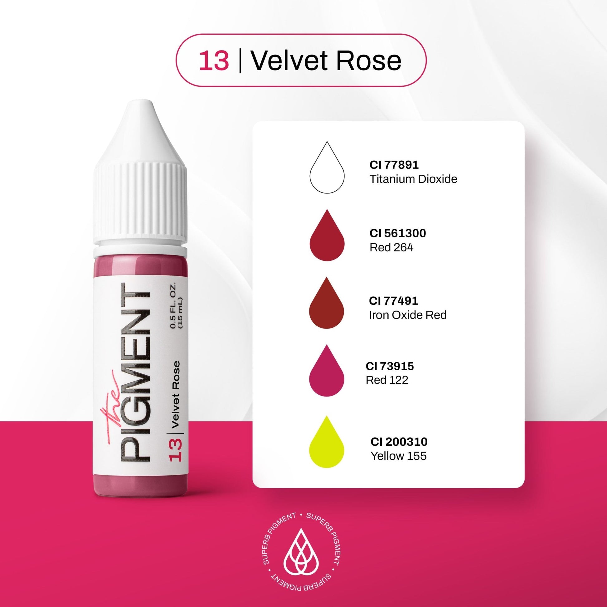 The Pigment - 13 Velvet Rose - 15ml
