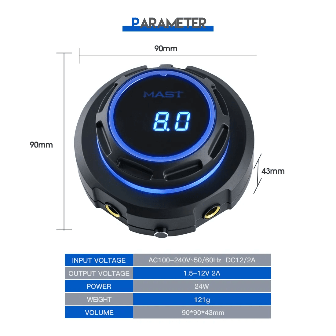 The Pigment - Dragonhawk Mast Halo Tattoo Power Supply Dual Mode Start-Up for Tattoo Machines