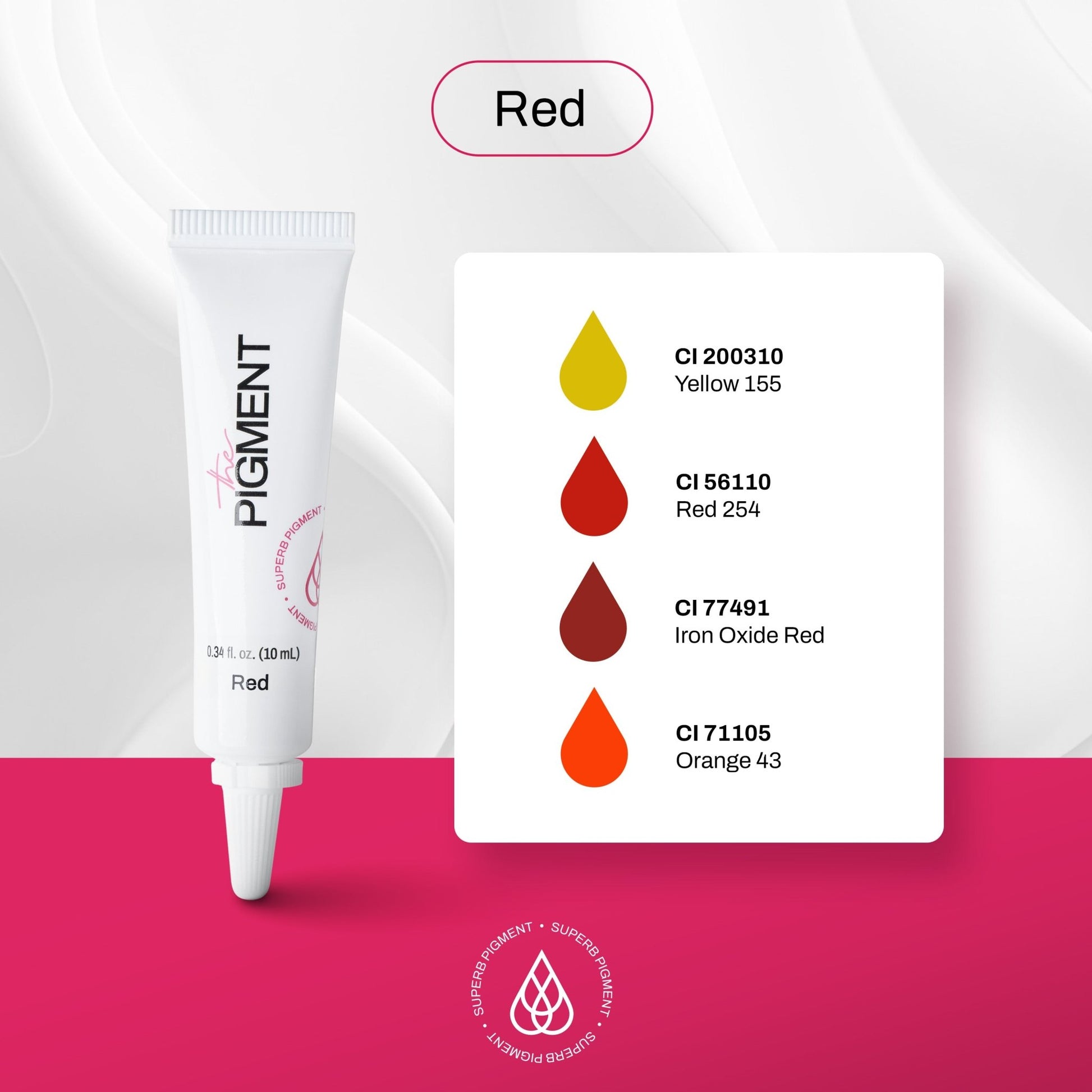 The Pigment - Microblading Pigment - Red - 10ml